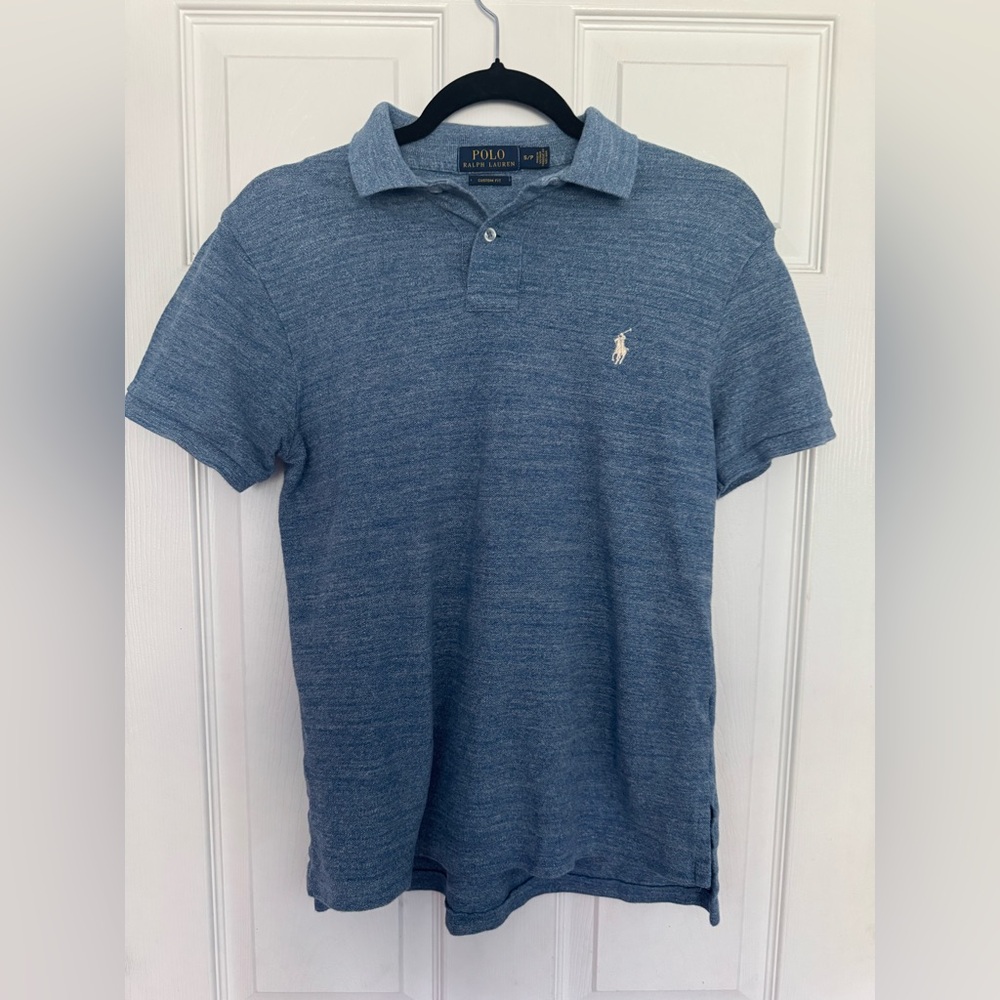 Ralph Lauren Blue Polo Shirt Classic Knit Casual